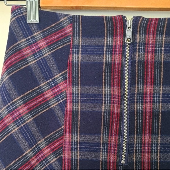 Free People See You Glow Wellington Plaid Tartan Midi Pencil Skirt size 6 - Picture 6 of 8